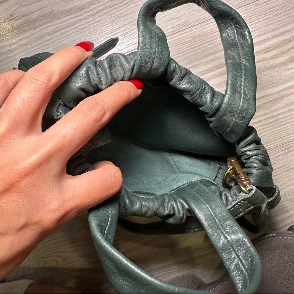 Madewell Mini Leather Green Bag - Picture 3 of 5